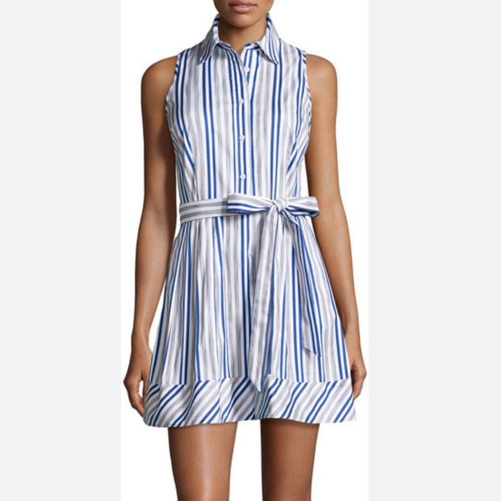 Milly Stripe Shirtdress Size 4 - Picture 1 of 13